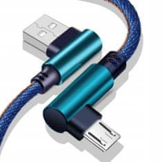 Foxter 1904 USB Kabel - Micro USB, zahnuté konektory 2m