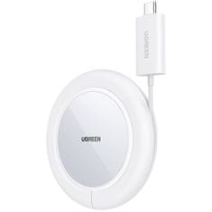 Ugreen CD245 MagSafe bezdrátová nabíječka USB-C 15W, bíla