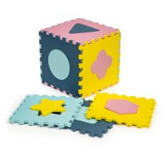 EcoToys Pěnová puzzle podložka Shapes barevná - 25 kusů