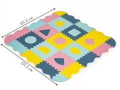 EcoToys Pěnová puzzle podložka Shapes barevná - 25 kusů
