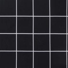 Vidaxl Poduška na zahradní lavici černá károvaná 200x50x3 cm textil