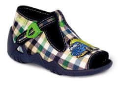 Befado chlapecké sandálky SNAKE 217P053 kostka, bílo-zelené, auto, velikost 21