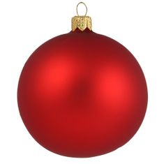 Decor By Glassor Vánoční koule červená mat (Velikost: 6)