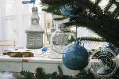 Decor By Glassor Vánoční baňka průhledná s vločkou