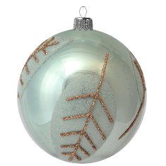 Decor By Glassor Vánoční koule perleťová lístky