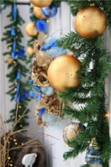 Decor By Glassor Skleněná vánoční koule oranžová hvězdy (Velikost: 6)
