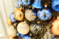 Decor By Glassor Vánoční koule modrá se sluncem