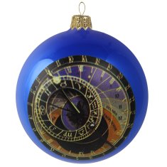 Decor By Glassor Vánoční koule s motivem Orloje