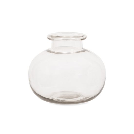 Decor By Glassor Robustní skleněná kulatá váza malá