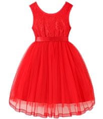 EXCELLENT Dívčí společenské šaty vel. 128 - Červené