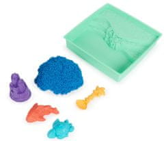 Krabice tekutého písku s podložkou modrá