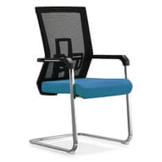 Dalenor Konferenční židli Lucca, textil, černá / modrá
