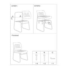 Dalenor Konferenční židle Axo (SET 5 ks), syntetická kůže, černá
