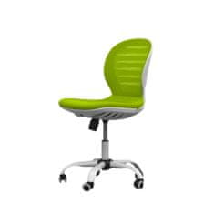 Dalenor Dětská židle Flexy, textil, bílá podnož , zelená