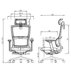 Dalenor Ergonomická kancelářská židle Grove, síťovina, černá