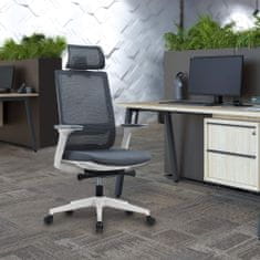 Dalenor Ergonomická kancelářská židle Meteor X, síťovina, šedá