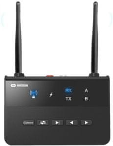 Bluetooth vysílač a přijímač mozos 2b aptx skvělý k televizoru reproduktorům soundbaru rca aux usb baterie