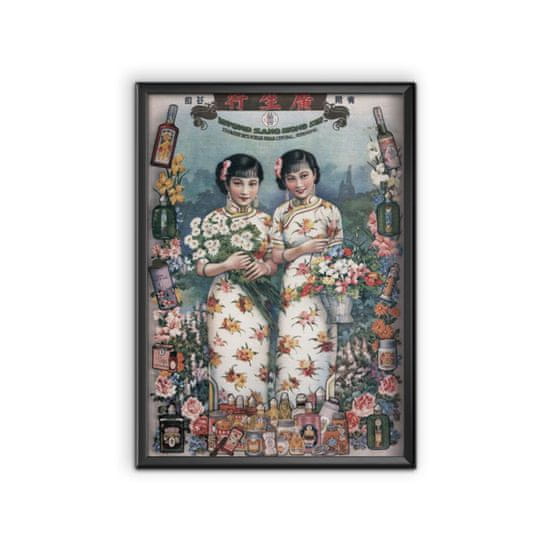 Vintage Posteria Retro plakát Čínský kwong zpíval Hong