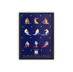 Vintage Posteria Retro plakát Zimní olympijské olympijské hry Calgary A4 - 21x29,7 cm