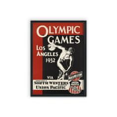 Vintage Posteria Dekorativní plakát Olympijský plakát A4 - 21x29,7 cm