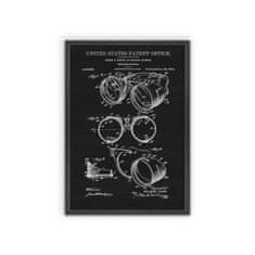 Vintage Posteria Retro plakát Svařovací brýle Ihrcke patent USA A2 - 42x59,4 cm