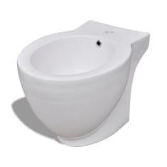 Vidaxl Toaletní mísa a bidet , bílá keramika