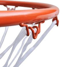 Vidaxl Sada basketbalové obroučky se síťkou oranžová 45 cm