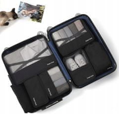 INNA Cestovní organizéry do kufru, tašky, skříně 7 kusů Organizér Trip Story 43 x 28 x 8 cm černý