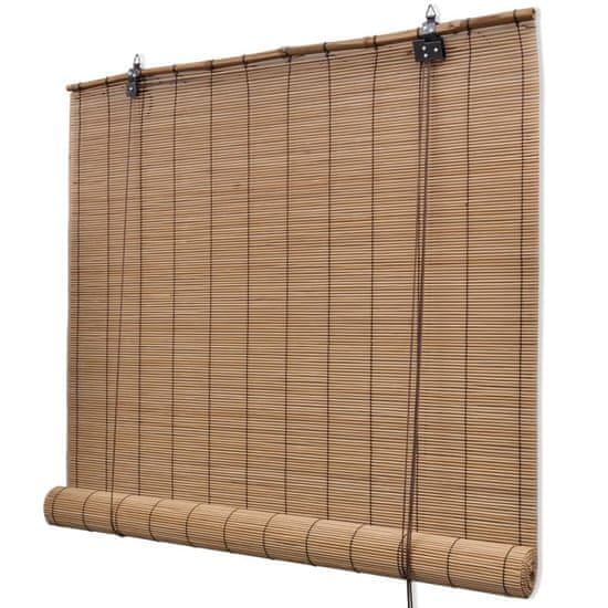 Vidaxl Hnědá bambusová roleta 100 x 160 cm