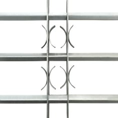 Vidaxl Nastavitelná bezpečnostní okenní mříž se 3 příčkami 500–650 mm