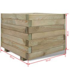 Vidaxl Vyvýšený záhon 50 x 50 x 40 cm dřevo čtvercový