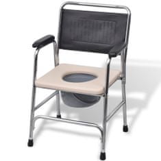 Vidaxl Toaletní židle ocelová černá