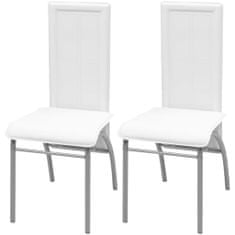 Vidaxl Jídelní židle 2 ks bílé umělá kůže