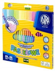 Astra Oboustranné pastelové tužky 48 barev 24 ks.