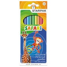 STARPAK Pastelky 12 barev pro děti Safari