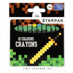 STARPAK Voskové pastelky 12 barev Pixel Game