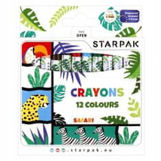 STARPAK Voskové pastelky na svíčky 12 barev Safari