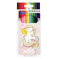 STARPAK Trojhranné tužky 12 barev Unicorn