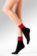 Gabriella Dámské ponožky, černo-červená, UNIVERZáLNí