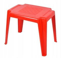 PSB Dětský plastový zahradní stůl Lolek červený