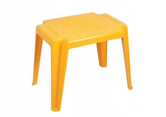 PSB Plastový stůl pro děti zahradní žlutý Lolek