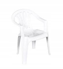 PSB Plastová zahradní židle bílá Zircon