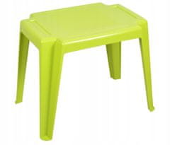 PSB Dětský limetkově zelený zahradní plastový stůl Lolek
