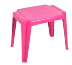 PSB Dětský plastový stůl růžový zahradní Lolek