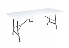 PSB Skládací zahradní cateringový stůl bílý 180 x 76 cm