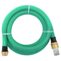 Vidaxl Sací hadice s mosaznými konektory zelená 1,1" 25 m PVC