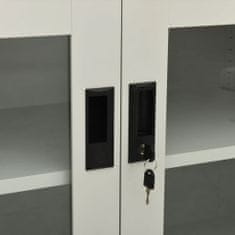 Vidaxl Kancelářská skříň světle šedá 90 x 40 x 70 cm ocel