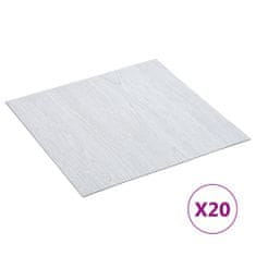 Vidaxl Samolepicí podlahové desky 20 ks PVC 1,86 m² bílé