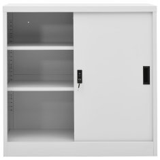 Vidaxl Kancelářská skříň posuvné dveře světle šedá 90x40x90 cm ocel