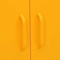 Vidaxl Úložná skříň hořčicově žlutá 80 x 35 x 101,5 cm ocel